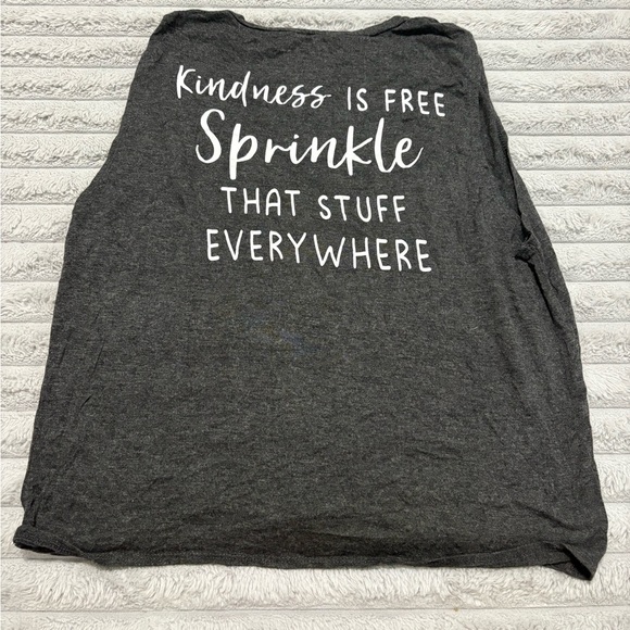 Dirtee Laundry “Kindness” Graphic Muscle Tank – Size M - Picture 4 of 4